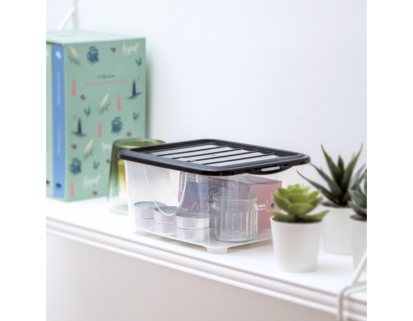Boîte de rangement transparente avec couvercle 4,7 L - Brico Dépôt