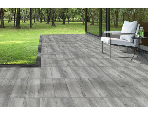 Carrelage sol extérieur grès cérame émaillé gris R11 50 x 50 cm - Brico Dépôt
