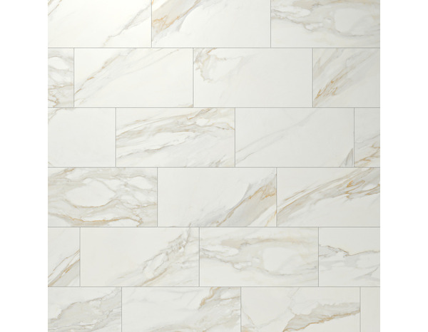 Carrelage grès cérame émaillé blanc effet marbre mat 30 x 60 cm - Brico Dépôt