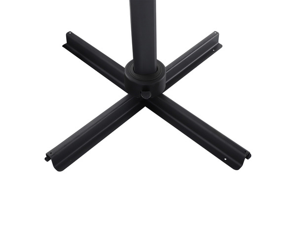 Parasol déporté rectangulaire gris foncé inclinable 4 x 3 m - Brico Dépôt