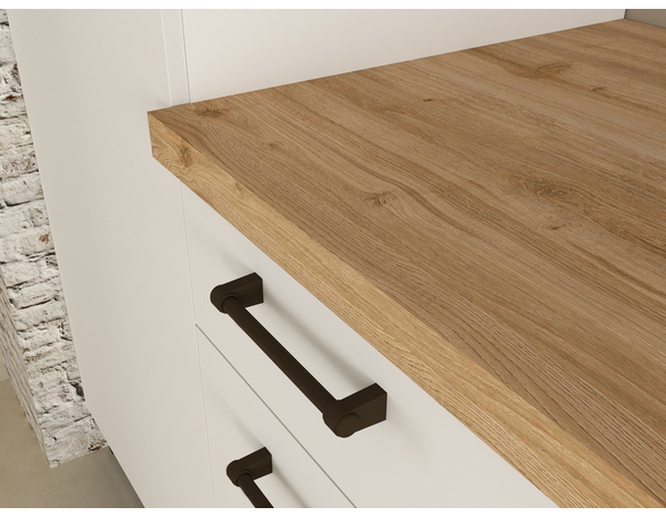 Cuisine équipée blanc mat électroménager inclus LUNA 270 cm - Brico Dépôt