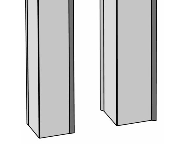 Angle rentrant métal gris graphite L. 210 cm - Bacacier - Brico Dépôt