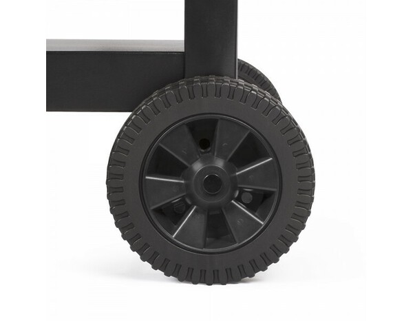 Desserte plancha metal noir avec tablette rabattable pour 2 a 4 bruleurs - Brico Dépôt