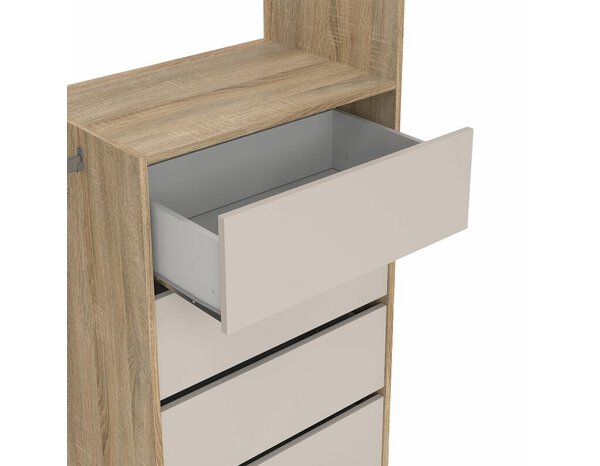 Kit Dressing effet chêne clair/beige cachemire KARISMA - H. 200 x L. 181,5 x P. 40 cm - Brico Dépôt