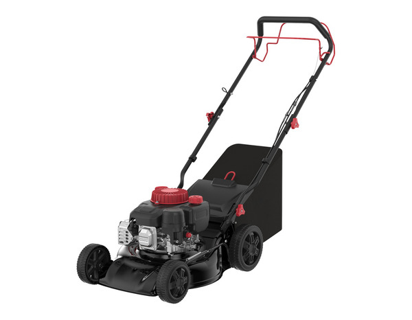 Tondeuse thermique poussée 41 cm moteur 132 cm³ bac 45 L avec mulching - Brico Dépôt