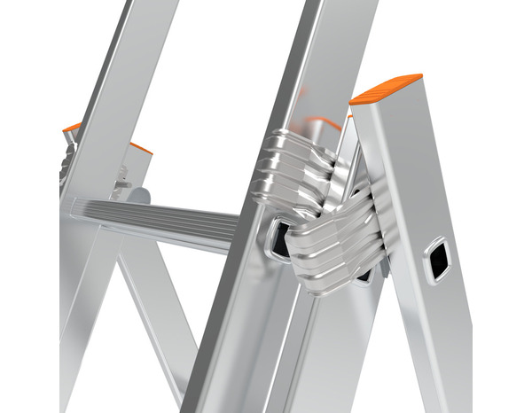 Échelle transformable aluminium 3 x 7 barreaux 4 positions H. 3.97 m - MAGNUSSON - Brico Dépôt