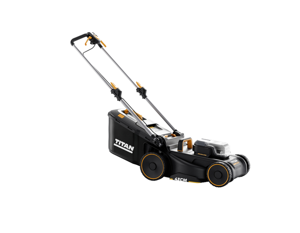 Tondeuse sans fil largeur de coupe 43 cm avec bac et mulching - Titan - Brico Dépôt
