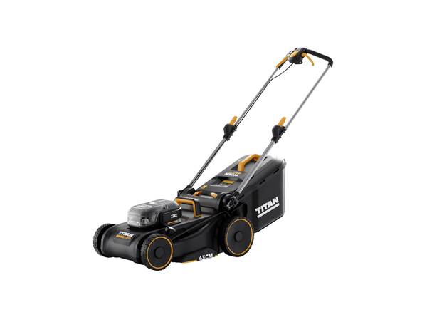 Tondeuse sans fil largeur de coupe 43 cm avec bac et mulching - Titan - Brico Dépôt