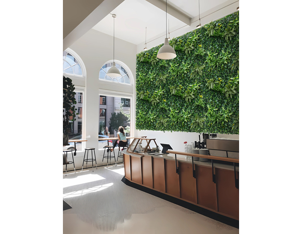 Mur végétal artificiel polyéthylène SPRING 1 x 1 m - Brico Dépôt