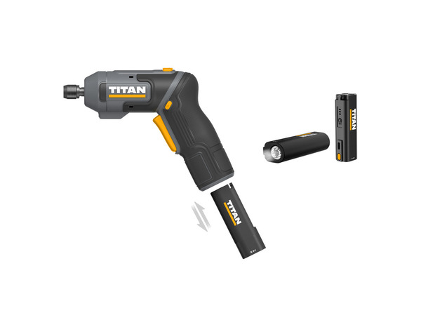 Tournevis électrique sans fil 3,6 V avec 29 embouts - Titan - Brico Dépôt