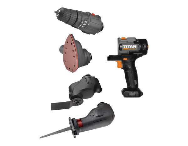 Outil multifonction 4 en 1 sans fil 18 V avec têtes interchangeables - Titan - Brico Dépôt