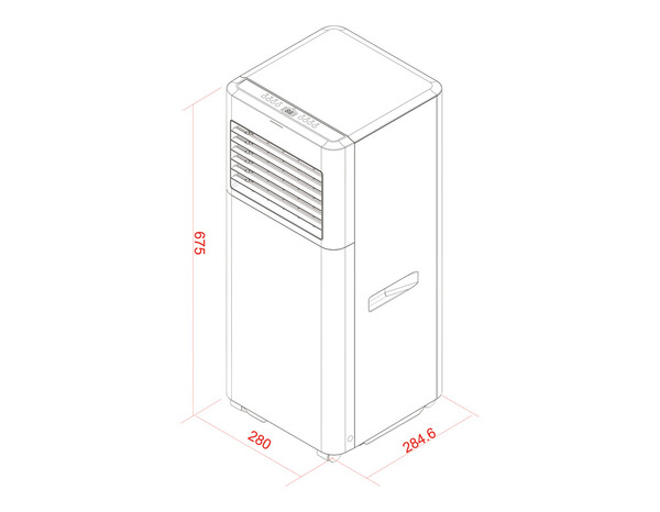 Climatiseur mobile 3 en 1 2000 W - 7000 BTU surface 15 m² - Brico Dépôt