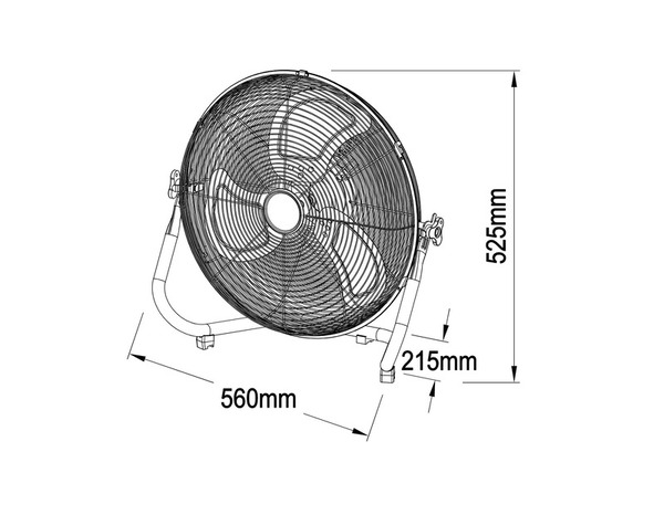 Ventilateur 120 W avec 3 vitesses inclinable diamètre 45 cm - Brico Dépôt