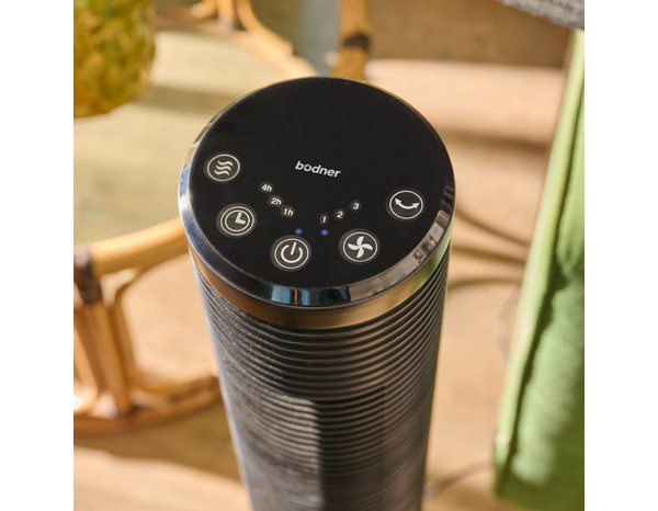 Ventilateur colonne 45 W avec 3 vitesses oscillant 65° et minuterie 4 h - Brico Dépôt