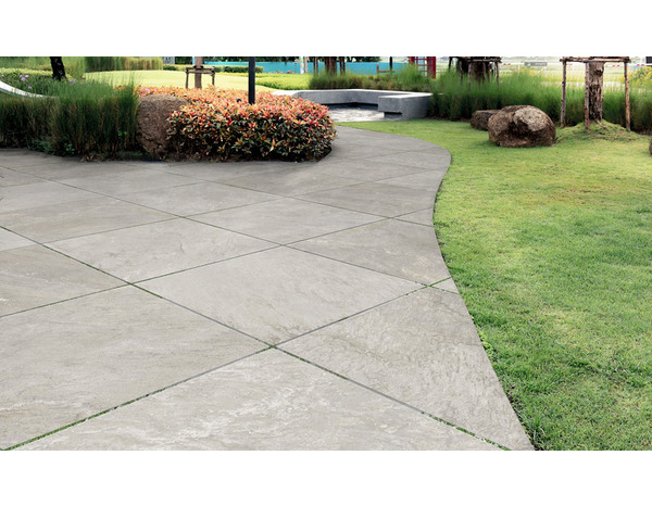 Dalle extérieur grès cérame émaillé perla NATIVA QUARTZ - 60 x 60 cm - Brico Dépôt