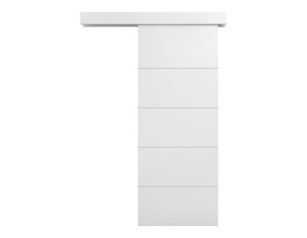 Porte coulissante MDF blanc mat 204 x 93 cm ép. 35 mm - GEOM - Brico Dépôt