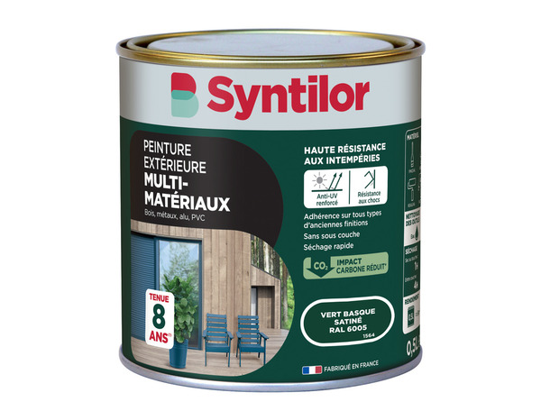 Peinture extérieure multisupport vert basque satin 2 L - Syntilor - Brico Dépôt