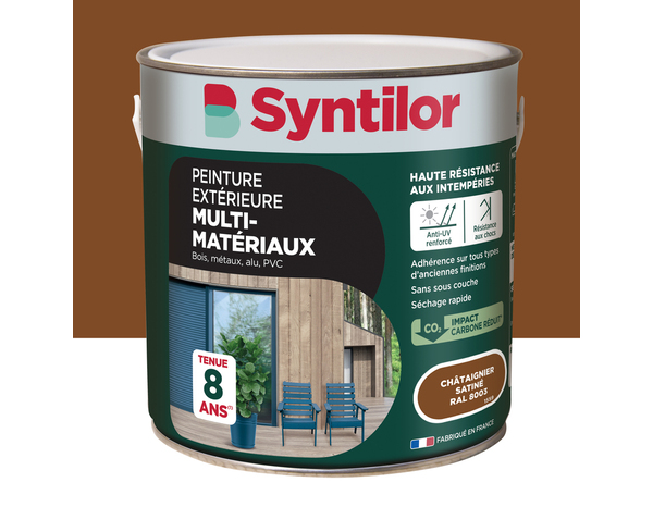 Peinture extérieure multisupport châtaignier satin 2 L - Syntilor - Brico Dépôt