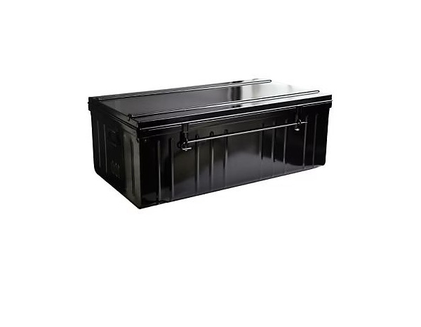 Cantine 100 cm en acier noir avec fermeture cadenassable et tringle 175L - Brico Dépôt