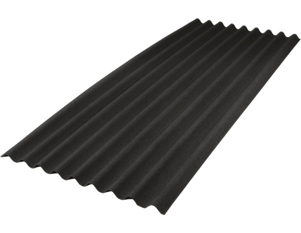 Plaque bitumineuse ondulée 9 ondes noir 200 x 85,5 cm - Onduline - Brico Dépôt