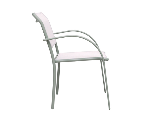 Fauteuil de jardin aluminium vert lichen empilable 55,5 x 62 x 84 cm - Brico Dépôt