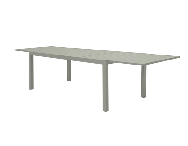 Table de jardin extensible aluminium vert lichen 8 à 12 personnes - 200/320 x 100 cm - Brico Dépôt