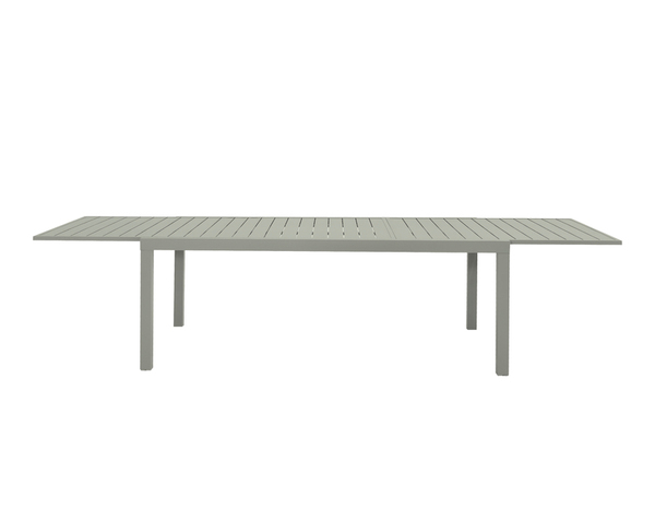 Table de jardin extensible aluminium vert lichen 8 à 12 personnes - 200/320 x 100 cm - Brico Dépôt