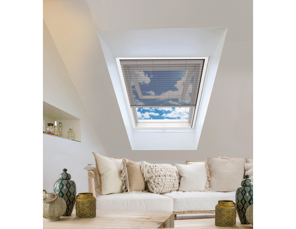 Moustiquaire plissée pour fenêtre de toit recoupable 130 x 160 cm - Brico Dépôt