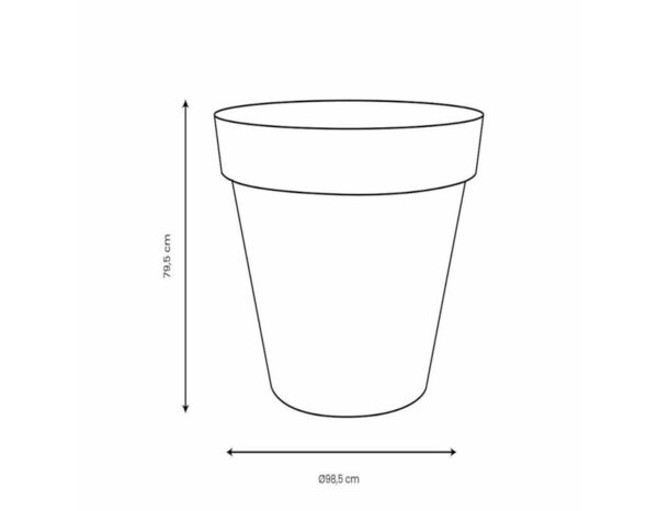Pot de fleurs rond grand format polypropylène vert laurier 356 L TOSCANE diamètre 100 cm - Eda - Brico Dépôt
