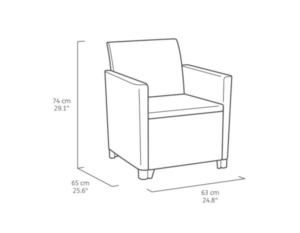 Salon de jardin 4 places résine imitation rotin noir MARIE - Keter - Brico Dépôt