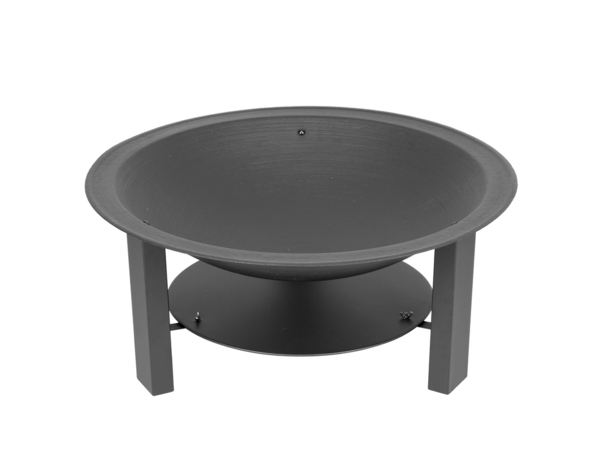 Brasero fonte et acier rond diamètre 62 cm avec grille cuisson et couvercle - Brico Dépôt