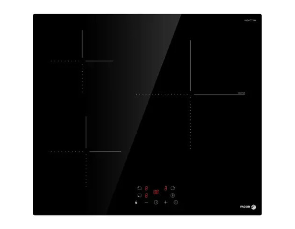 Plaque induction vitrocéramique 3 foyers 6200 W noir 59 cm - FAGOR - Brico Dépôt