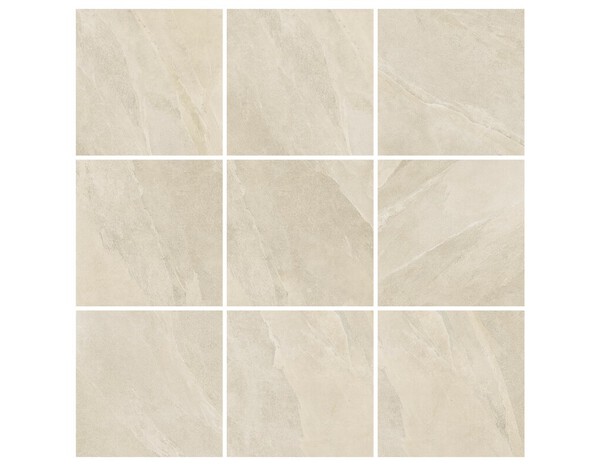 Carrelage sol intérieur grès cérame émaillé beige aspect pierre GEX 80 x 80 cm - Brico Dépôt