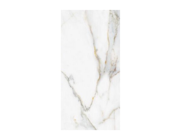 Carrelage sol intérieur grès cérame émaillé blanc aspect marbre CALACATTA ORO 60 x 120 cm - Brico Dépôt