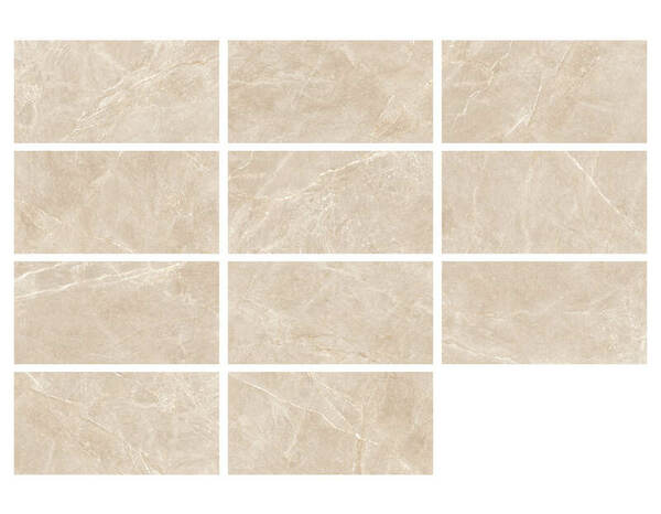 Carrelage sol intérieur grès cérame émaillé ivoire aspect marbre SUPREME 60 x 120 cm - Brico Dépôt