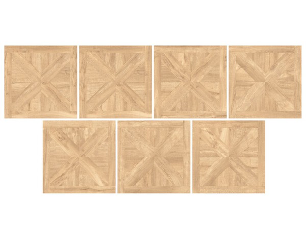 Carrelage sol intérieur grès cérame émaillé aspect bois NORDIK MARQUETERIE 100 x 100 cm - Brico Dépôt