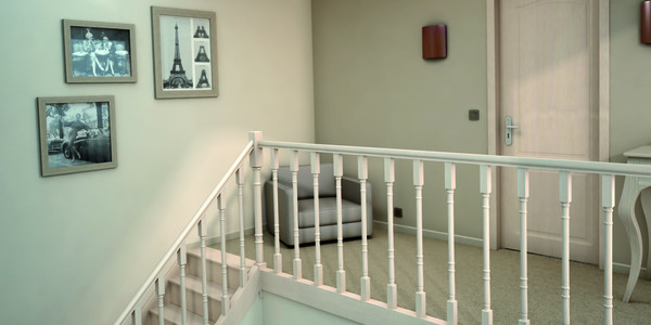 Poteau rectangle en bois de hêtre 70x57x1020 mm - Brico Dépôt