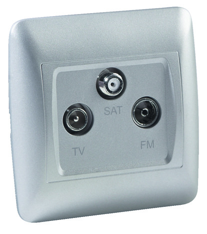Prise TV FM Sat "OME" silver - Brico Dépôt