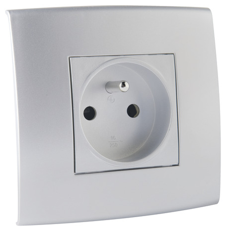 Lot 5 prises avec terre "Kobé" - Silver - Brico Dépôt