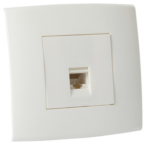 Prise Ethernet RJ45 "Kobé" - Blanc - Brico Dépôt
