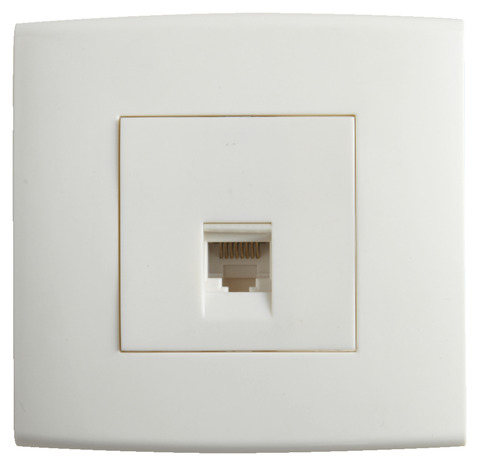 Prise Ethernet RJ45 "Kobé" - Blanc - Brico Dépôt