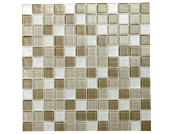 Mosaïque de verre beige - l. 30 x L. 30 cm - Brico Dépôt