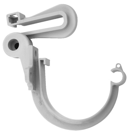 Crochet bandeau 16 mm avec étrier réglable gris en PVC - Brico Dépôt