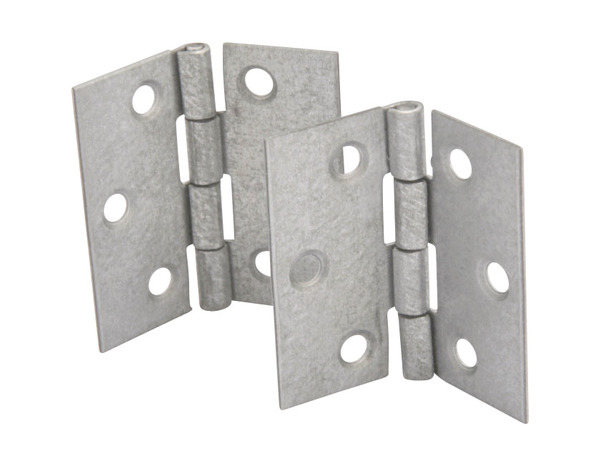 2 charnières carrées simple feuille en acier zingué - 40 x 40 x 0,9 mm - Handix - Brico Dépôt