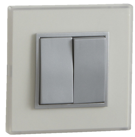 Interrupteur double va-et-vient silver - Brico Dépôt
