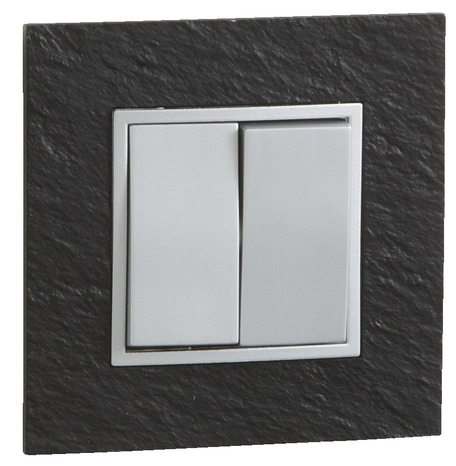 Interrupteur double va-et-vient silver - Brico Dépôt