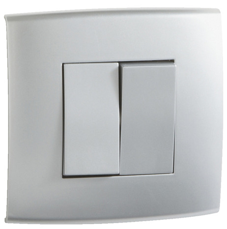 Interrupteur double va-et-vient silver - Brico Dépôt