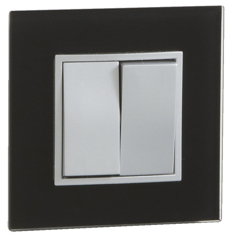 Interrupteur double va-et-vient silver - Brico Dépôt