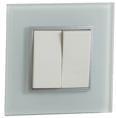 Interrupteur double va-et-vient "Kobé" - Blanc - Brico Dépôt