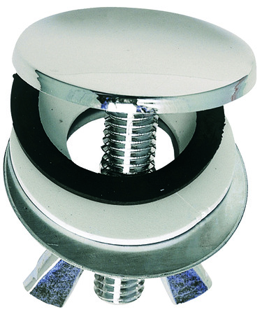 Cache-trou en laiton chromé Ø 40 mm - Wirquin - Brico Dépôt